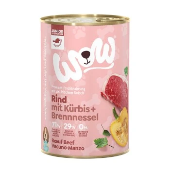 WOW Junior 6x400g Rind Mit Kürbis 3 WOW Junior 6x400g Rind Mit Kürbis