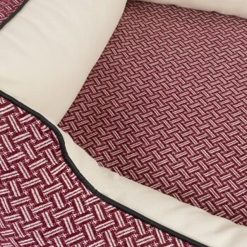 Knuffelwuff Orthopädisches Design Hundebett Sanford Rot M-L 4 Knuffelwuff Orthopädisches Design Hundebett Sanford Rot M-L – Bild 2