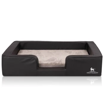 Knuffelwuff Orthopädisches Hundebett Mit Wendekissen Aus Kunstleder Indianapolis Schwarz M-L 3 Knuffelwuff Orthopädisches Hundebett Mit Wendekissen Aus Kunstleder Indianapolis Schwarz M-L