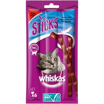 Whiskas Sticks 14x6 Stück Lachs 3 Whiskas Sticks 14x6 Stück Lachs