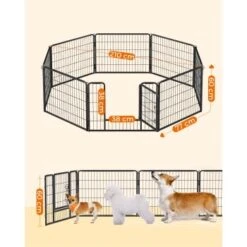 FEANDREA L Hundezaun 8 Platten Schwarz Schwarz 1,6 M, 1,6 M, 60 Cm -Tierbedarf Geschäft 3ffca129d1f86181641ce823b0b62faeeca02ca1 1500921 de DE 9775d720222c360ea9454ad120deebae0c16c145McbC69