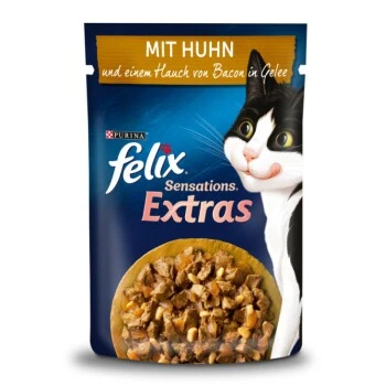 Felix Sensations Extras Gelees 26x85g Mit Huhn Und Einem Hauch Von Bacon 3 Felix Sensations Extras Gelees 26x85g Mit Huhn Und Einem Hauch Von Bacon