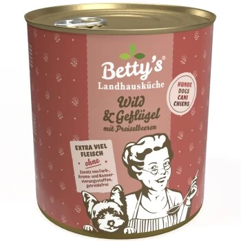 Betty's Landhausküche Wild & Geflügel 6 X 800g Für Hund 3 Betty's Landhausküche Wild & Geflügel 6 X 800g Für Hund