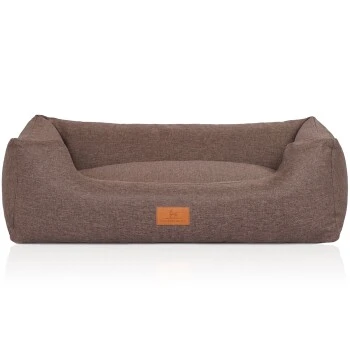 Knuffelwuff Hundebett Lotte Aus Velours Mit Feinem Handwebcharakter Braun/ Grau M-L 3 Knuffelwuff Hundebett Lotte Aus Velours Mit Feinem Handwebcharakter Braun/ Grau M-L