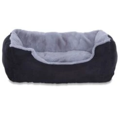 Lionto Hundekissen, Hundebett / Katzenbett Mit Wendekissen Grau/ Schwarz S