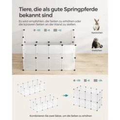 SONGMICS 2er Set XL Freigehege Mit Bodenplatten Weiß -Tierbedarf Geschäft e5283c4a2c385755273499c5d81bddcc5108c8ee 1651632 de DE dee83ffe328aee7138f3b1262cd70c143d3834cag86zCn