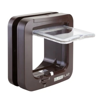 SureFlap Mikrochipgesteuerte Katzenklappe Braun 5 SureFlap Mikrochipgesteuerte Katzenklappe Braun – Bild 3